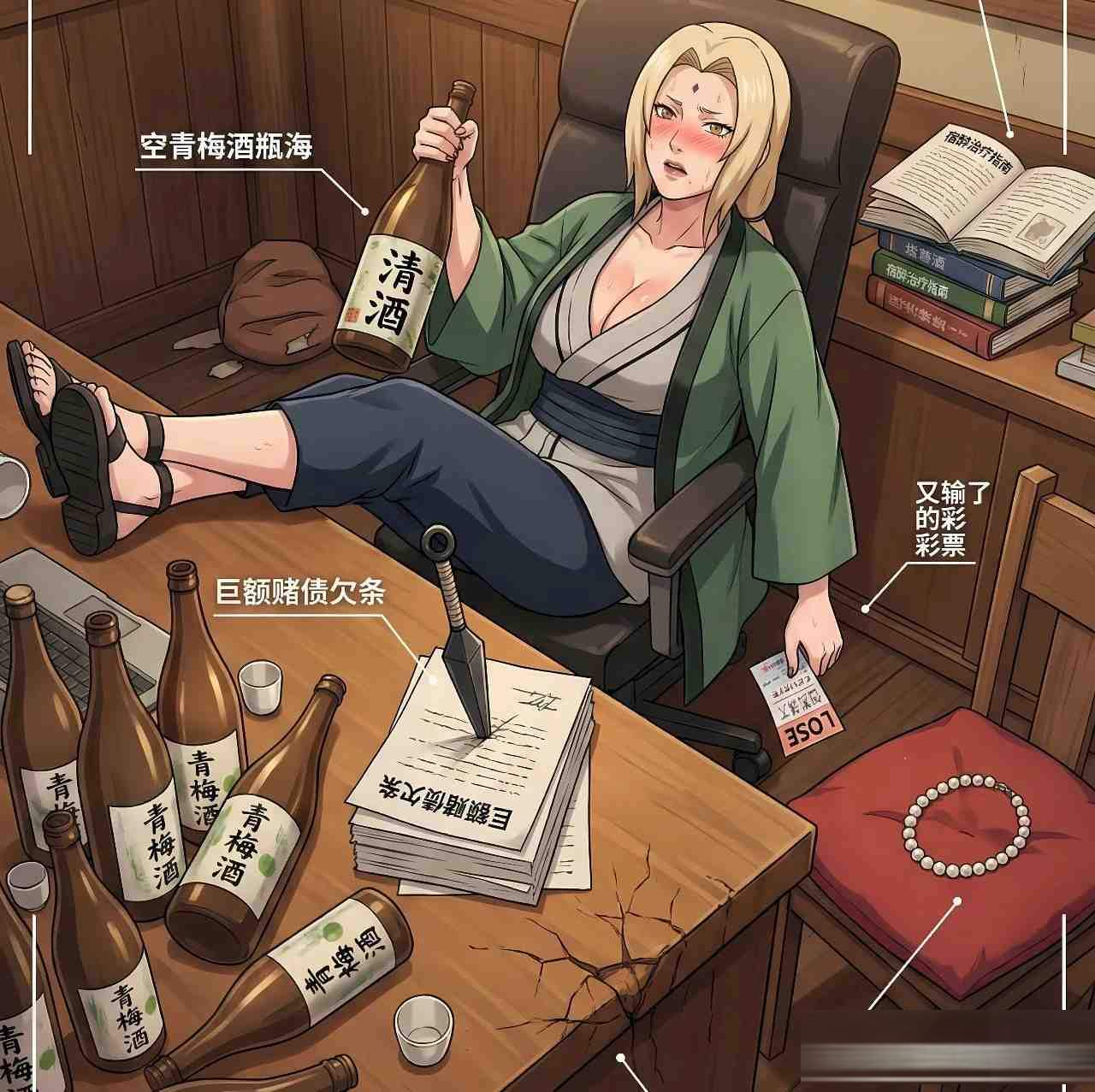 失控現場！若歷代火影全按自己想法來，辦公室直接大變樣，綱手最真實！