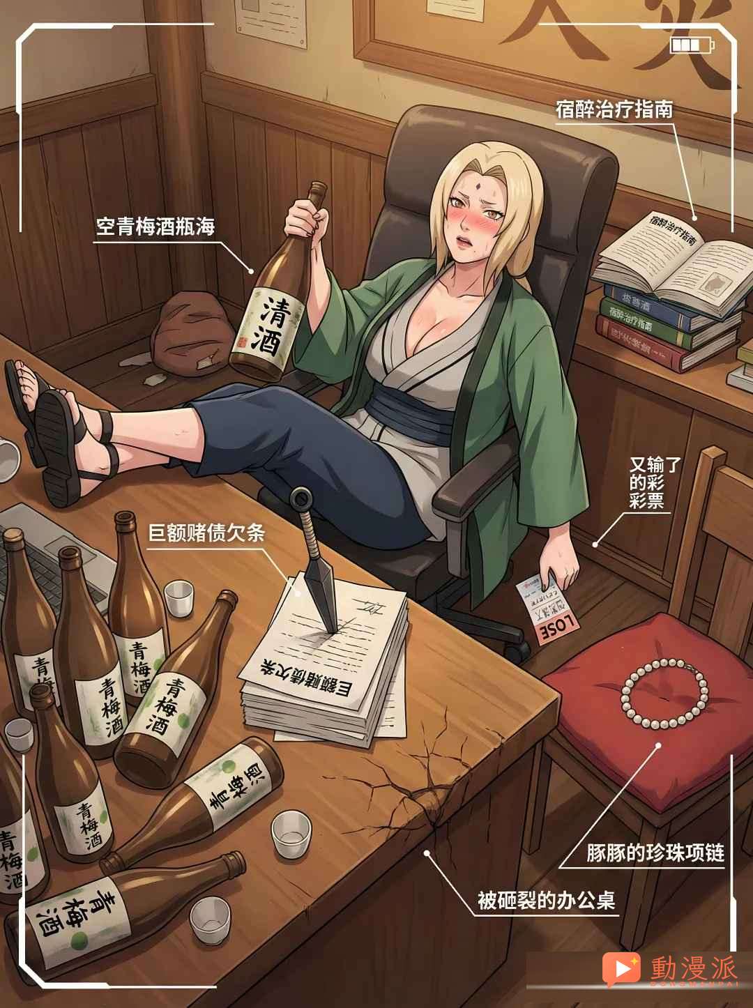 失控現場!若歷代火影全按自己想法來,辦公室直接大變樣,綱手最真實!
