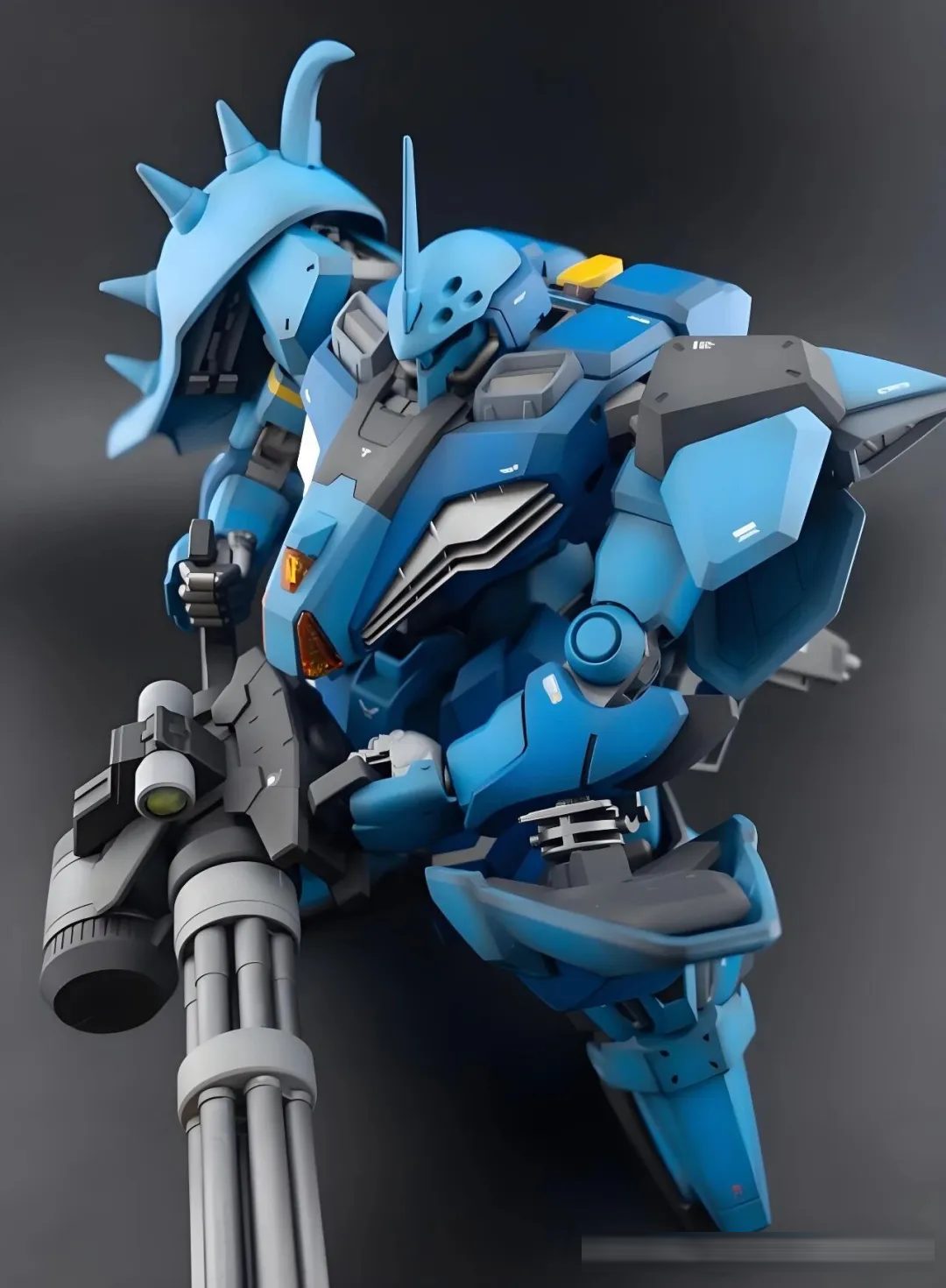 致敬吉翁传奇 MS-07B 初代老虎,跨纪元风格融合改造!HG 1/144 梅萨 M01 型(高曼・诺比尔专用机)!