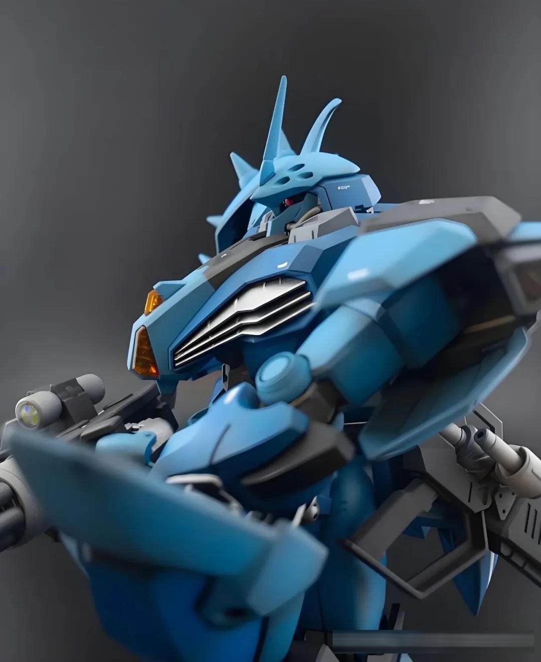 致敬吉翁传奇 MS-07B 初代老虎,跨纪元风格融合改造!HG 1/144 梅萨 M01 型(高曼・诺比尔专用机)!