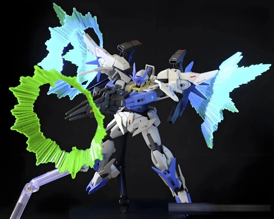 GBN惊现神作!海老川亲绘概念机『高达 oo sky 光辉莫比乌斯』降临,荧光粒子特效让全场模型师跪了!